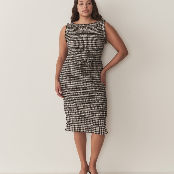 DOEN Rosella Dress - Color Noir Greta Gingham -Size M - Picture 4 of 4